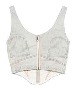 Haikure Zip Bustier Top
