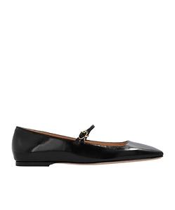 Gianvito Rossi Christina Squared Toe Flat Mary Jane Shoes