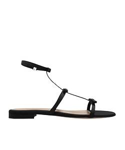 Gianvito Rossi Malou Ankle-Strap Flat Sandals