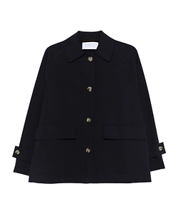 Button-Fastening Flap-Pocket Jacket