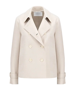 Harris Wharf London Cropped Double-Breasted Coat