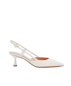 Point Toe Slingback Leather Pumps