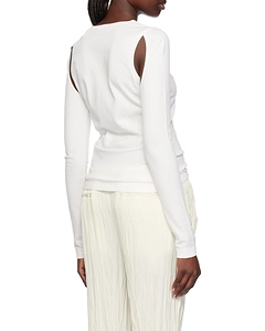 Cut-Out Fine-Knit Jumper