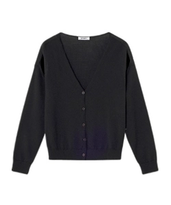 Button-Front Split-Sleeve Cardigan
