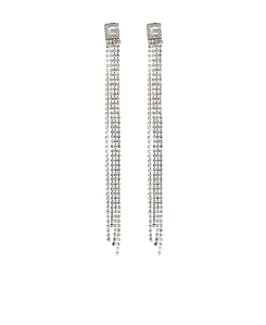 Crystal-Fringe Drop Earrings