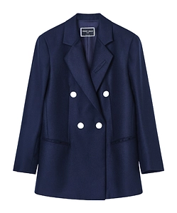 Cashmere Flannel Double-Breasted Jacket