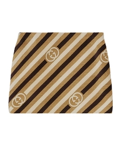 Gucci Diagonal Gg Velvet Skirt