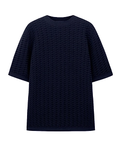 Textured-Knit T-Shirt