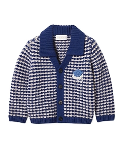 Gucci Kids Mr Happy Striped Knit Cardigan