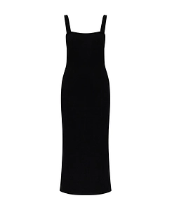 Helmut Lang Ribbed Asymmetric Maxi Dress