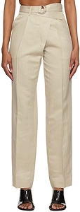 High-Waisted Casual Pants