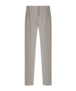 Pleat-Detailing Linen Trousers