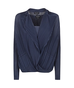 Giorgio Armani Pleated Twin-Set Top