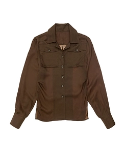 Long-Sleeve Satin-Finish Shirt