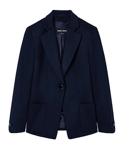 Single-Breasted Jacket In Virgin Wool And Cashmere
