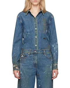 Painted Effect Denim Shirt