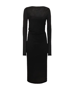 Plain Weave Mid-Length Dress