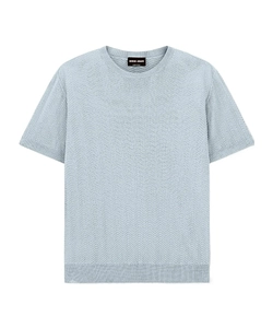 Giorgio Armani Textured Short-Sleeve Knitted Sweater