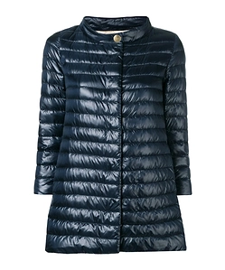 Funnel-Neck Quilted Down Jacket