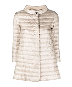 Funnel Neck Quilted Down Jacket