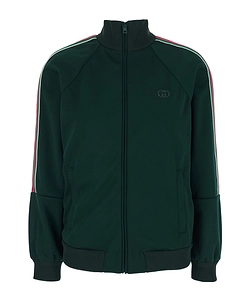 Gucci Web Detailed Zipped Sweatshirt
