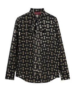 Horsebit Silk Fil Coup Shirt