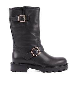 Jimmy Choo Biker Buckle Detail Boots