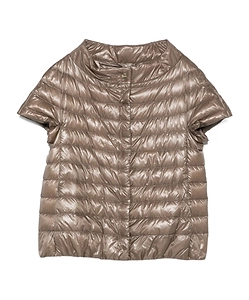 Quilted Short-Sleeved Down Jacket