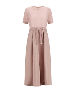 Herno Pleated Drawstring Maxi Dress