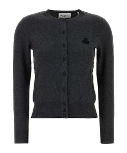 Isabel Marant ÉToile Logo-Embroidered Knitted Cardigan