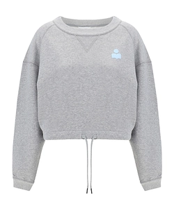Isabel Marant ÉToile Margo Cropped Drawstring-Trim Sweatshirt