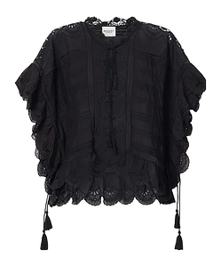 Isabel Marant Payton Cropped Broderie Top