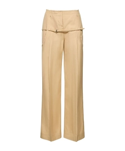 Casual Pants With Buckle Belt