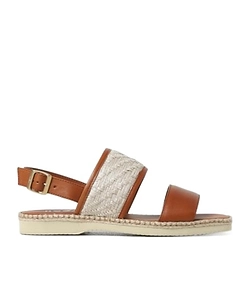 Hogan H660 Double-Strap Woven Sandals
