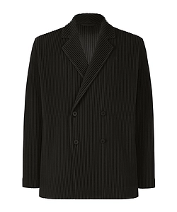Homme Plissé Issey Miyake Double Breasted Pleated Jacket