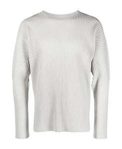 Long-Sleeve Plissé T-Shirt
