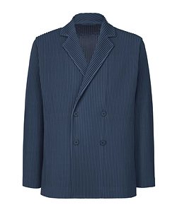 Homme Plissé Issey Miyake Double Breasted Pleated Jacket