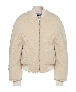 Le Blouson Pilou Long-Sleeved Leather Jacket