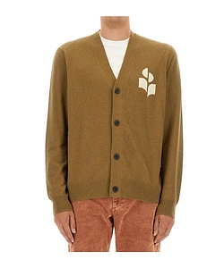Isabel Marant Logo Intarsia-Knit V-Neck Cardigan