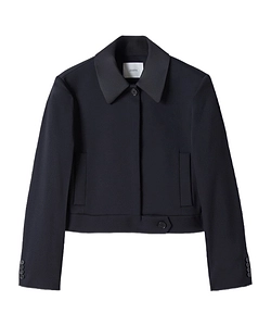 Abbe Boxy Stretch-Crepe Jacket