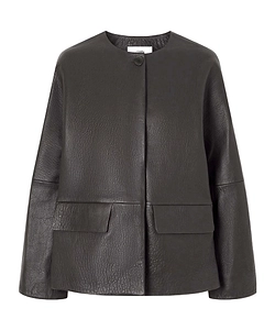 Barbs Paneled Textured-Leather Jacket