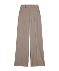 Alana Wool-Blend Twill Wide-Leg Pants
