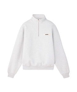 Zippered High-Neck Sweatshirt