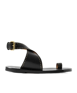 Isabel Marant Cross-Strap Studded Open-Toe Sandals