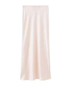 Isaak Bias-Cut Silk Midi Skirt