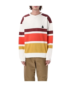Isabel Marant Logo Printed Striped Sweatshirt