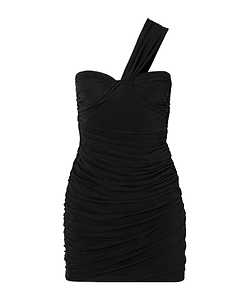 Mylenia One-Shoulder Pleated Mini Dress