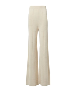 Knitted High-Waist Flared Casual Pants