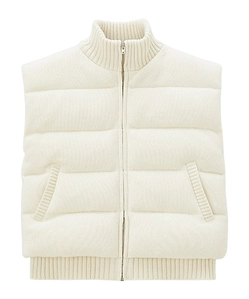 Knitted Down Puffer Gilet