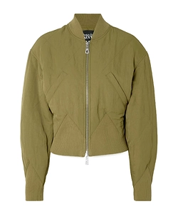 Patchwork Quilted Bomber Jacket